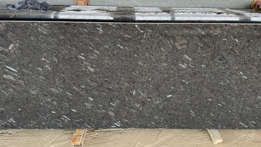 Full view of the Steel Grey granite slab