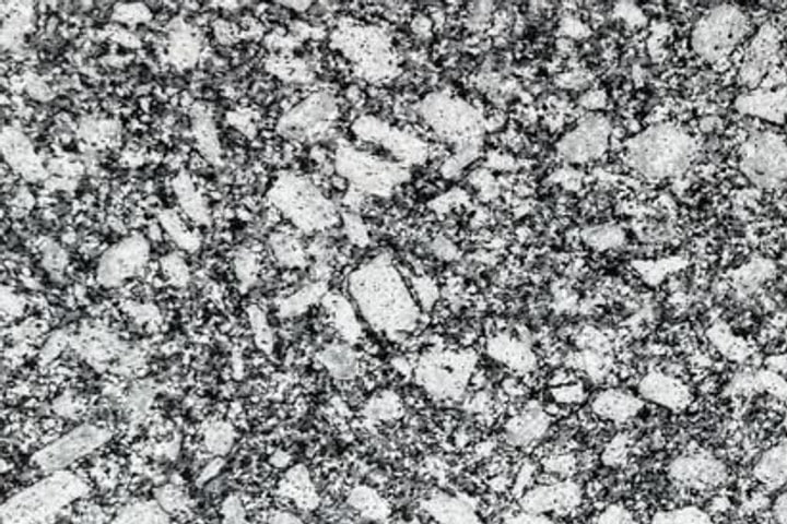 P White granite surface, polished