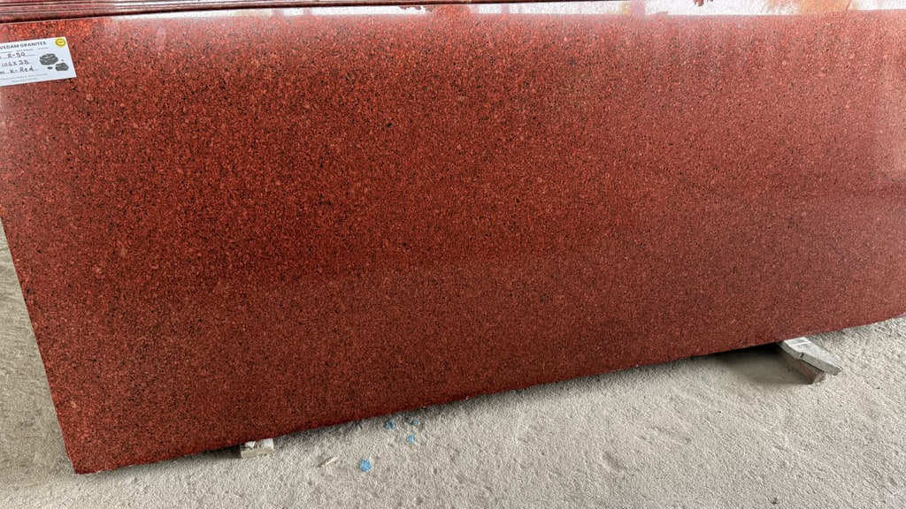 Full view of the Imperial Red granite slab