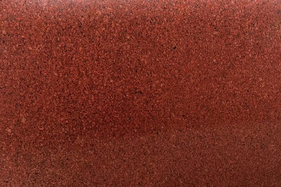 Imperial Red granite slab, polished