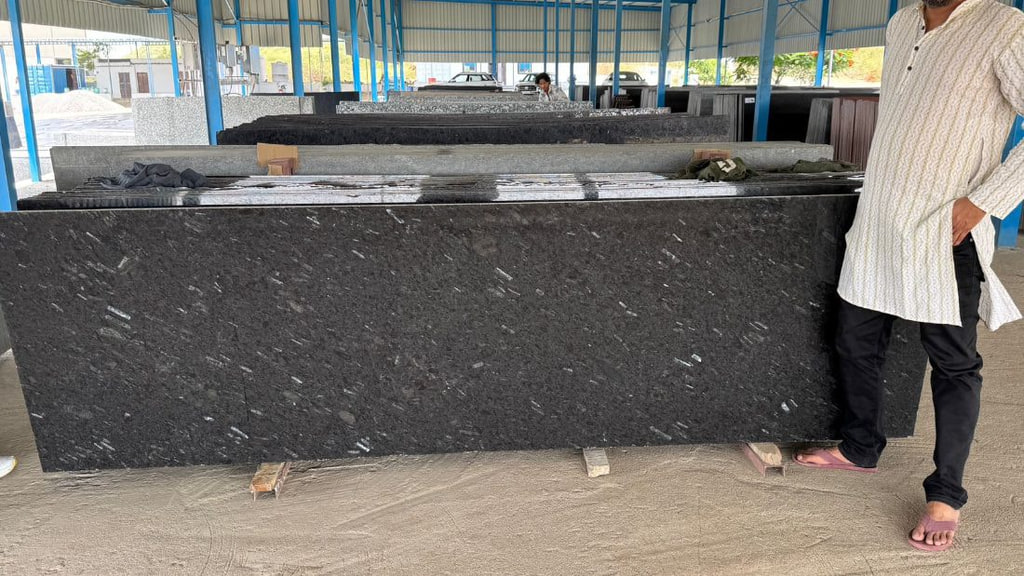 Full view of the Black Markino granite slab