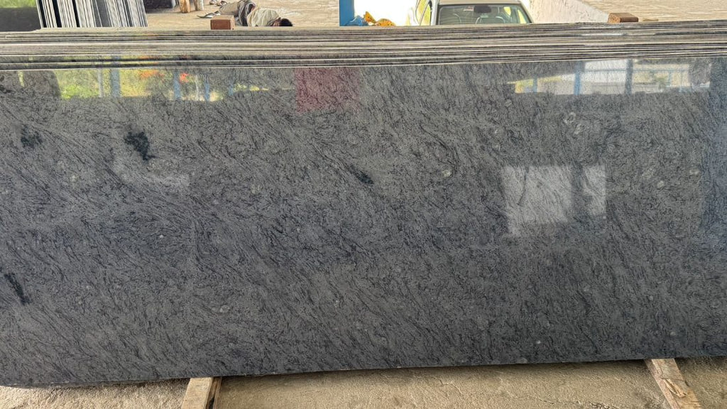Full view of the Smoke Black granite slab
